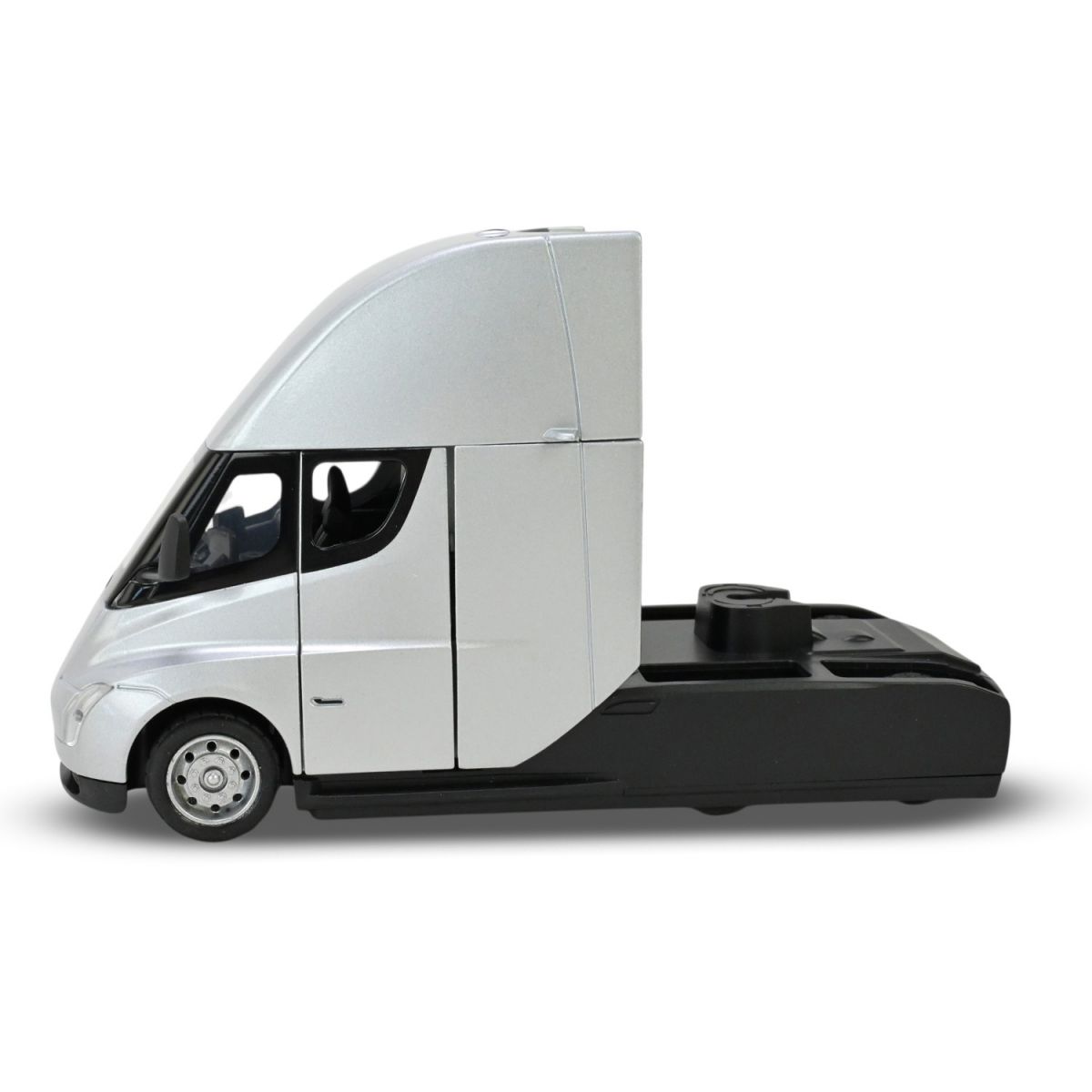 МАШИНА МЕТАЛЕВА "АВТОПРОМ" 1:32 TESLA SEMI TRUCK HEAD (СІРИЙ)  фото 4