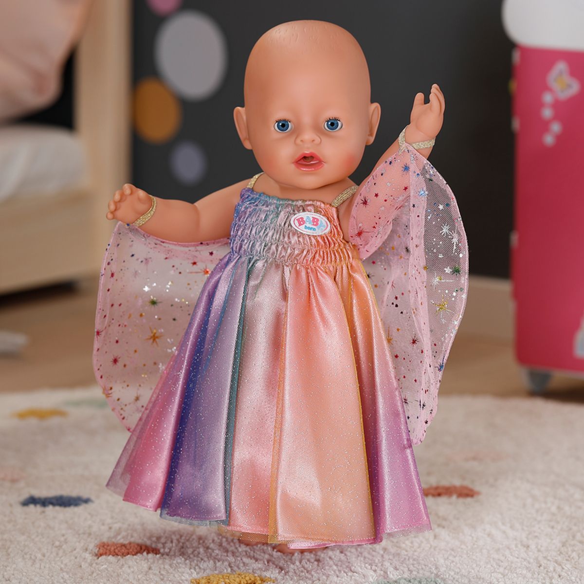 Одежда для куклы Baby Born - Платье Радуга  фото 4