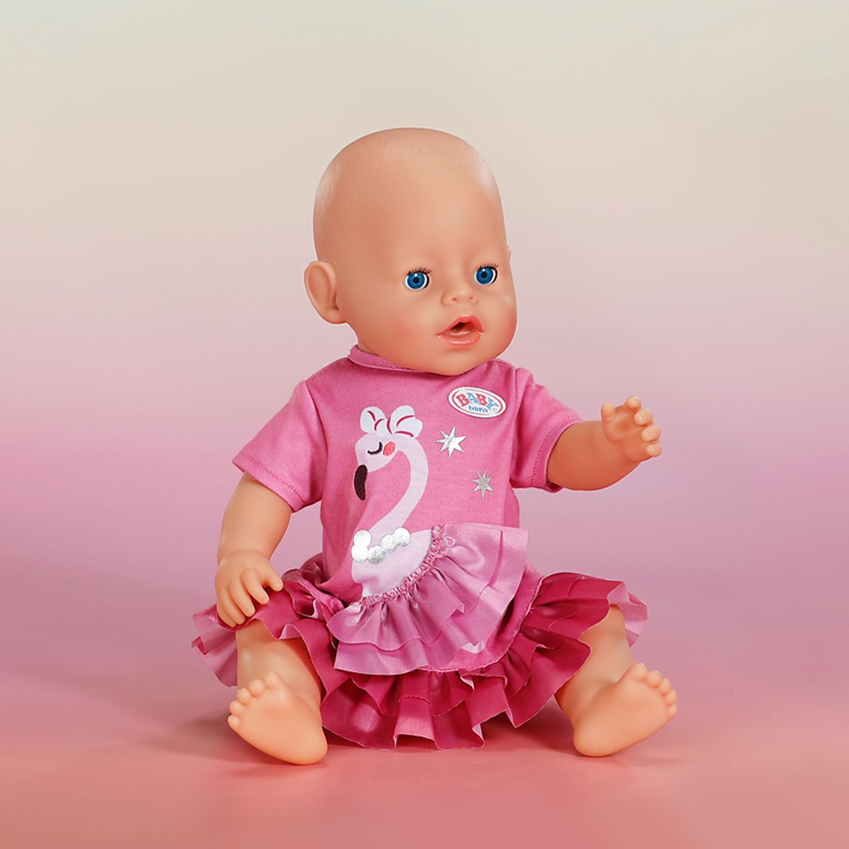 Одежда для куклы Baby Born – Платье с фламинго (43 см)  фото 4