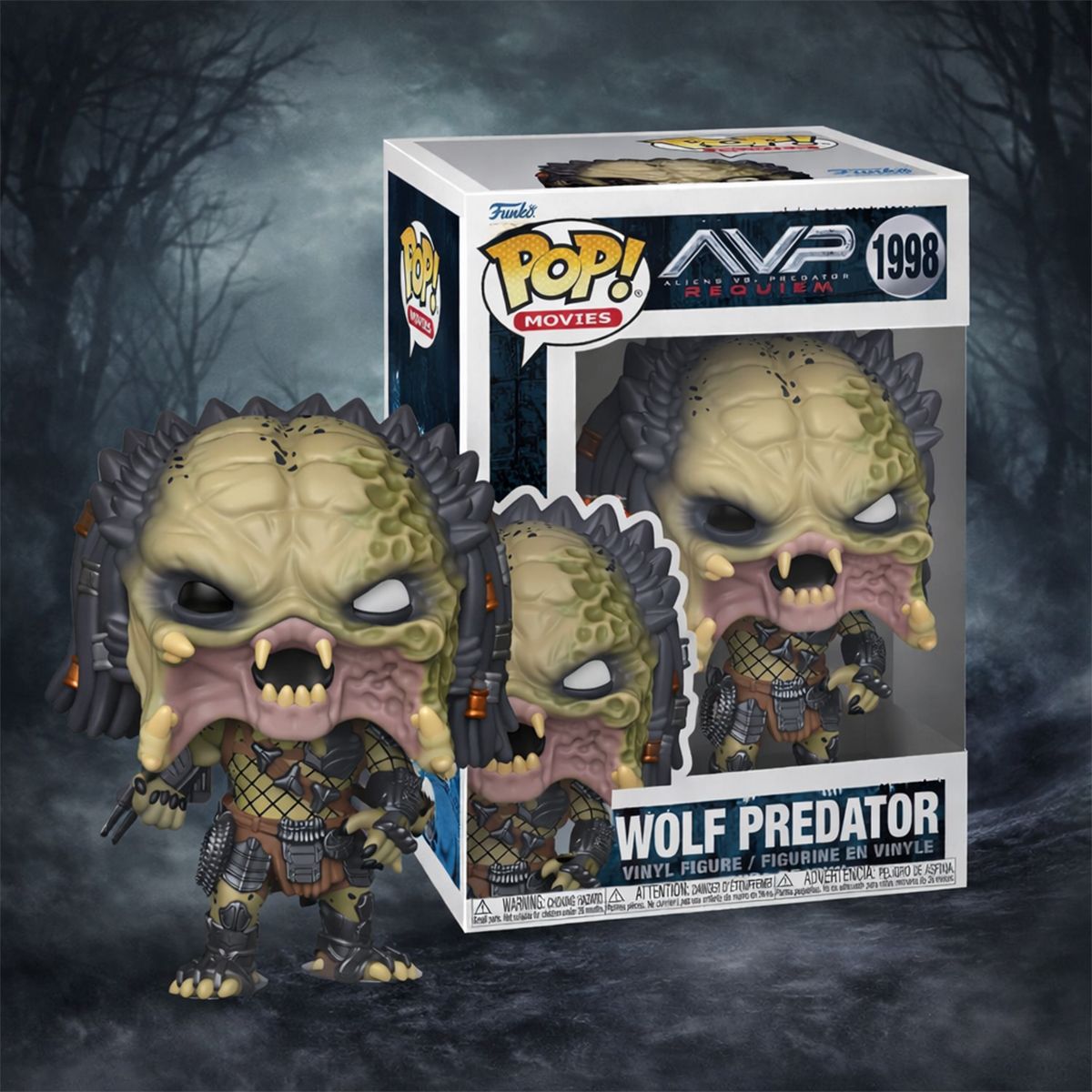 Игровая фигурка Funko POP! серии Чужие против Хищника S3 - Хищник (Wolf) (W/CH)  фото 4