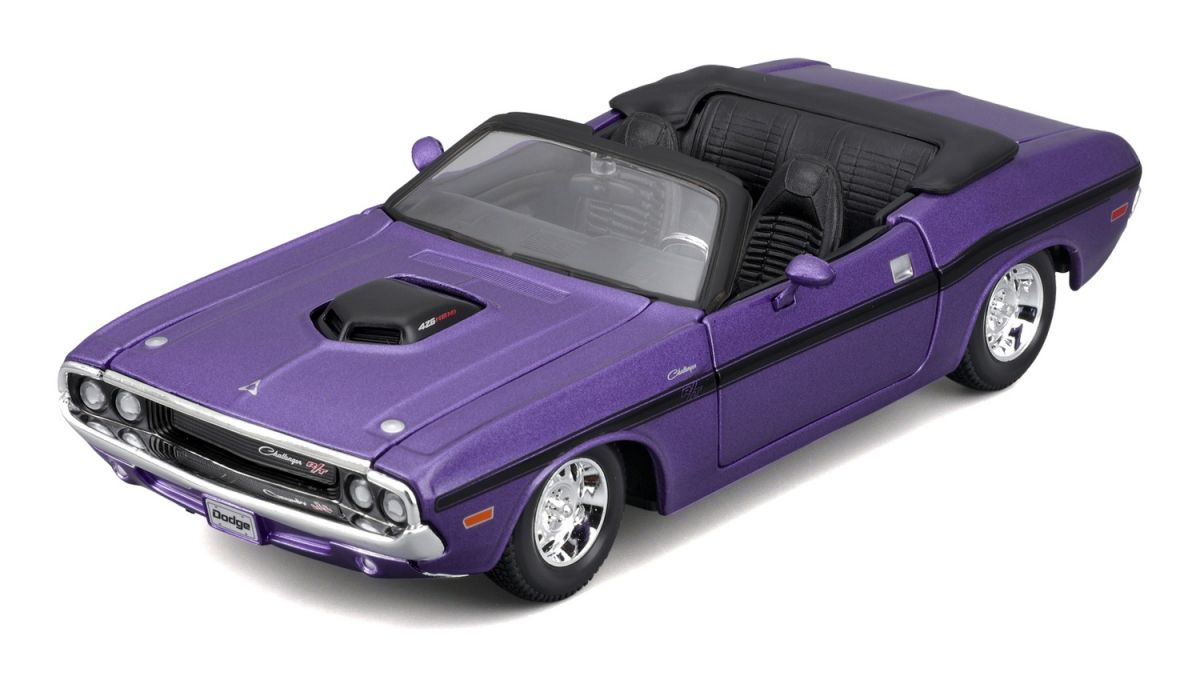 Машинка іграшкова 1970 Dodge Challenger R/T Convertible, масштаб 1:24  фото 4