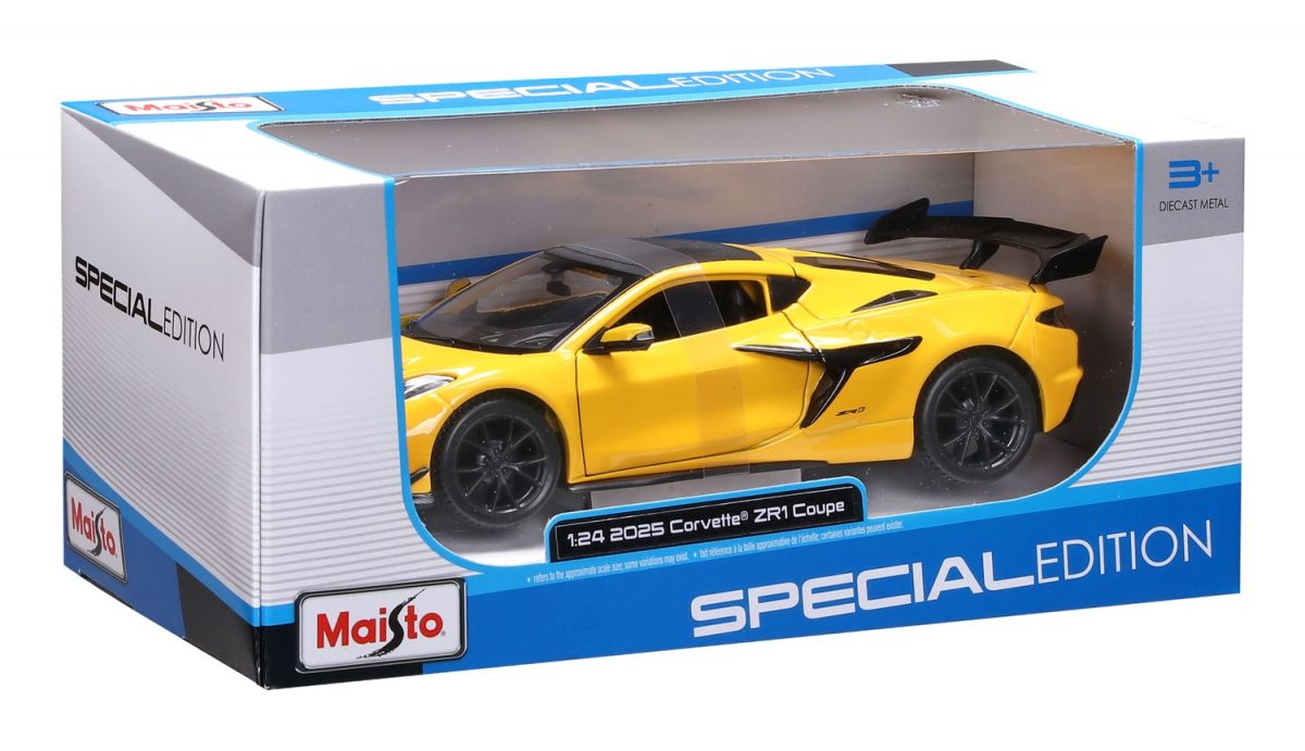 Машинка іграшкова 2025 Corvette ZR1 Coupe, масштаб 1:24 жовтий  фото 4