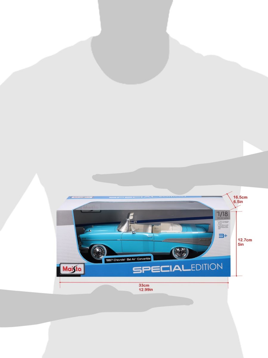 Машинка іграшкова 1957 Chevrolet Bel Air Convertible, масштаб 1:18  фото 4