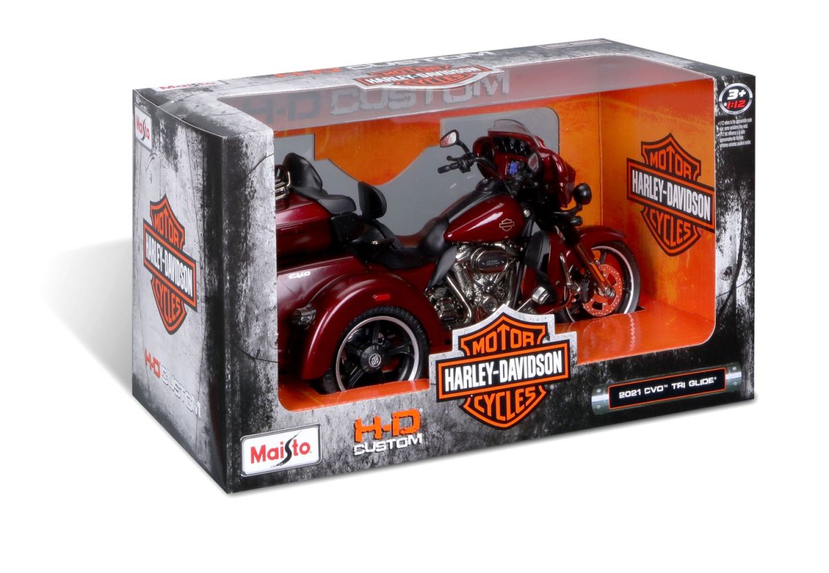 Мотоцикл іграшковий Harley-Davidson Motorcycles 2021 CVO Tri Glide, масштаб 1:12  фото 4
