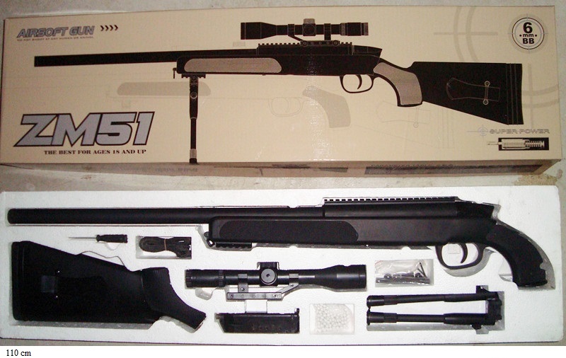 Гвинтівка снайперська металева ZM51 (чорна)