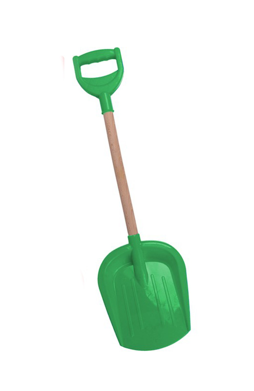 Лопатка малая с деревянной ручкой (зеленая)