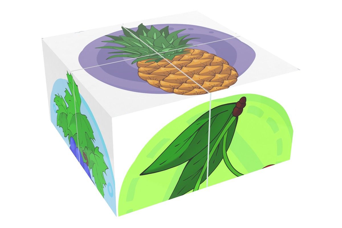 Кубики "Фрукти ТехноК" (4 кубика)  фото 5