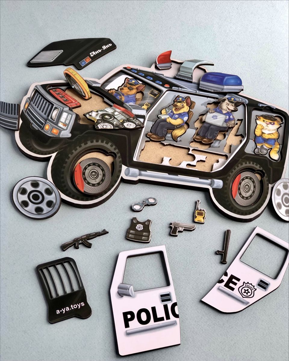 Пазл-сортер "Поліція",25 деталей