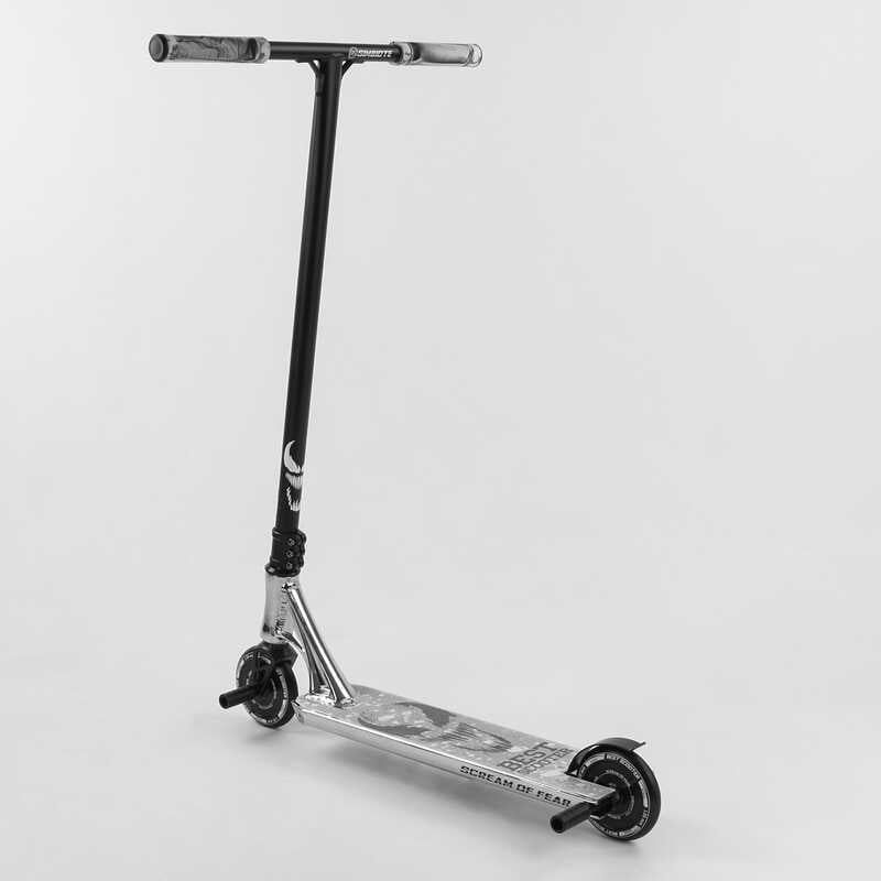 Самокат трюковий "Best Scooter SIMBIOTE" (HIC-система, ПЕГИ, алюмінієвий диск і дека, колеса 120 мм PU, ширина керма - 57 см) фото 5 Самокат трюковий "Best Scooter SIMBIOTE" (HIC-система, ПЕГИ, алюмінієвий диск і дека, колеса 120 мм PU, ширина керма - 57 см) фото 5