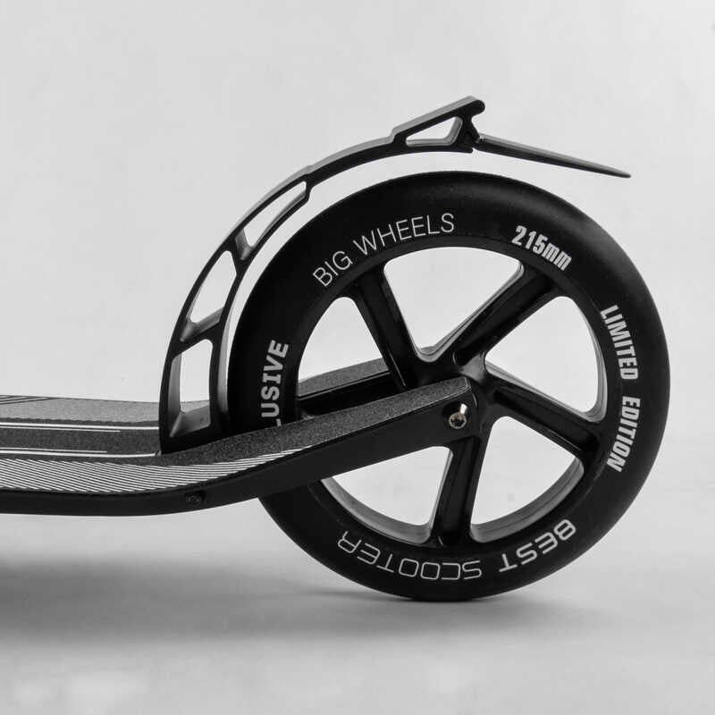 Самокат алюмінієвий Best Scooter (колеса PU, d переднього колеса - 230мм, d заднього колеса - 215 мм, 1 амортизатор передній) фото 5 Самокат алюмінієвий Best Scooter (колеса PU, d переднього колеса - 230мм, d заднього колеса - 215 мм, 1 амортизатор передній) фото 5