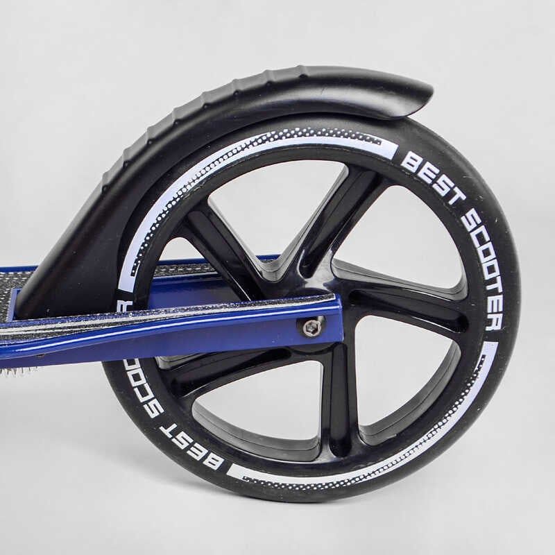 Самокат алюмінієвий "Best Scooter" (колеса PU, ФАРА, затискач керма, d передніх коліс - 230мм, d задніх коліс 200мм, 1 амортизатор передній) фото 5 Самокат алюмінієвий "Best Scooter" (колеса PU, ФАРА, затискач керма, d передніх коліс - 230мм, d задніх коліс 200мм, 1 амортизатор передній) фото 5