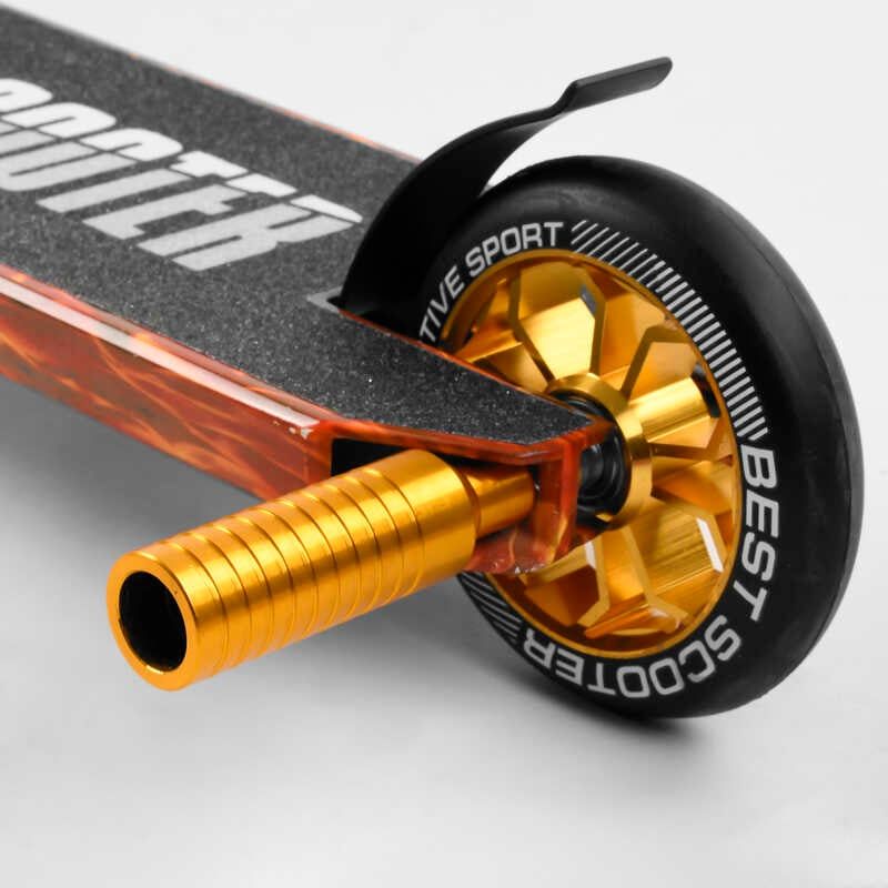 Самокат трюковий "Best Scooter" (HIC-система, ПЕГИ, алюмінієвий диск та дека з ПРИНТОМ, колеса PU, d = 110мм, ширина керма - 60 см) фото 5 Самокат трюковий "Best Scooter" (HIC-система, ПЕГИ, алюмінієвий диск та дека з ПРИНТОМ, колеса PU, d = 110мм, ширина керма - 60 см) фото 5