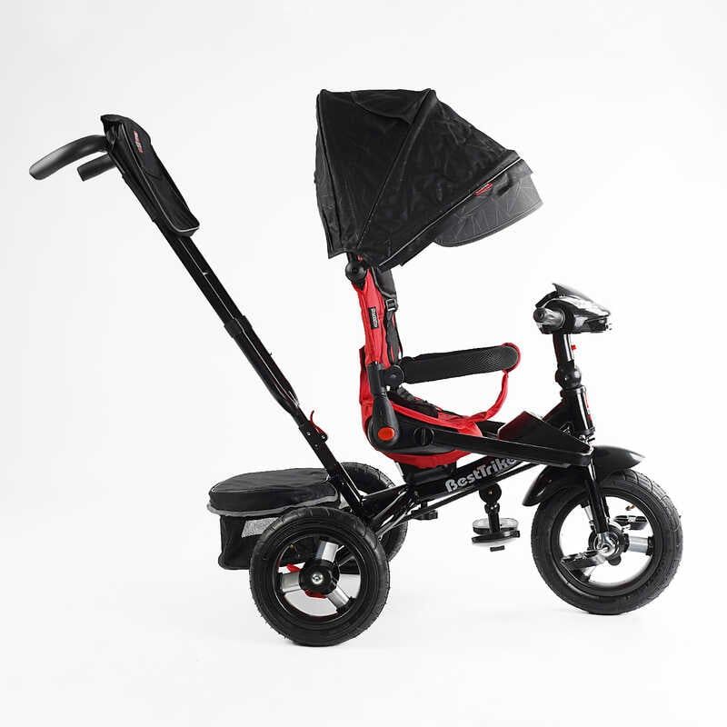 Велосипед-коляска Best Trike ПОВОРОТНЕ СИДІННЯ, СКЛАДНЕ КЕРМО, ФАРА МУЗИЧНА З USB, Bluetooth НАДУВНІ КОЛЕСА, ПУЛЬТ ВКЛЮЧЕННЯ СВІТЛА І ЗВУКУ  фото 5