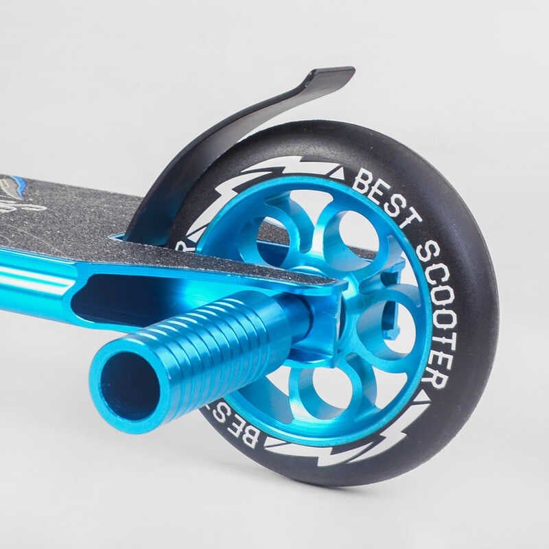 Самокат трюковий "Best Scooter" (HIC-система, ПЕГИ, алюмінієвий диск та дека, АНОДОВАНЕ ФАРБУВАННЯ, колеса PU, d=110 мм, ширина керма - 60 см) фото 5 Самокат трюковий "Best Scooter" (HIC-система, ПЕГИ, алюмінієвий диск та дека, АНОДОВАНЕ ФАРБУВАННЯ, колеса PU, d=110 мм, ширина керма - 60 см) фото 5