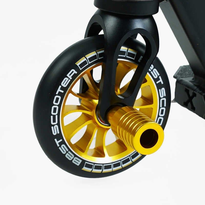 Самокат трюковий "Best Scooter" (HIC-система, Пегі, алюмінієвий диск і дека, колеса PU d-110 мм, ширина керма - 52 см, висота - 83 см) фото 5 Самокат трюковий "Best Scooter" (HIC-система, Пегі, алюмінієвий диск і дека, колеса PU d-110 мм, ширина керма - 52 см, висота - 83 см) фото 5