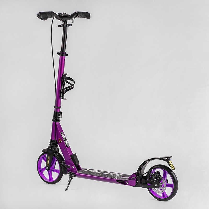 Самокат алюмінієвий "Best Scooter Factor" (ручне дискове гальмо, діаметр PU коліс - 200мм, 2 амортизатори, підсклянник) фото 5 Самокат алюмінієвий "Best Scooter Factor" (ручне дискове гальмо, діаметр PU коліс - 200мм, 2 амортизатори, підсклянник) фото 5