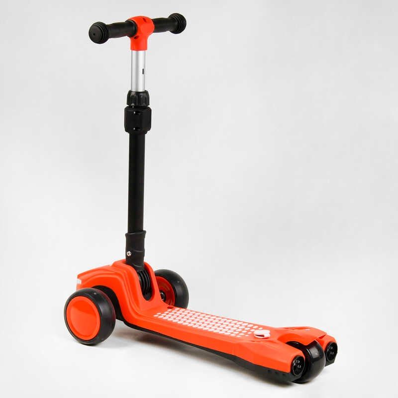 Самокат триколісний LT-12857 Best Scooter з парогенератором складне кермо, ЗВУК МАШИНИ, ДИМ, СВІТЛО, пластмасовий, колеса PU 120х35мм, в коробці  фото 5