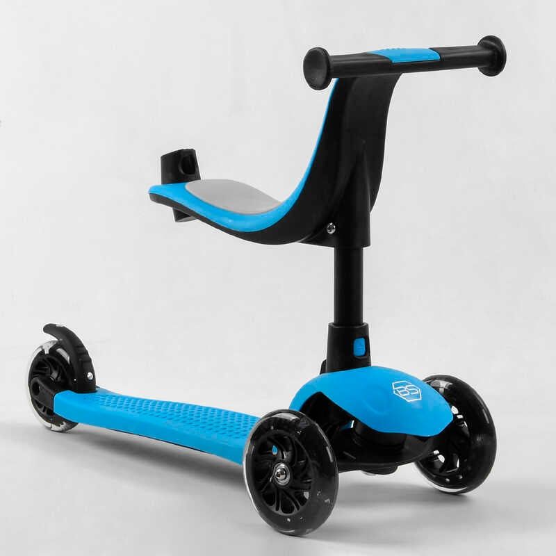 Самокат триколісний Best Scooter PL-422 колеса PU зі світлом, сидіння, батьківська ручка, в коробці фото 5 Самокат триколісний Best Scooter PL-422 колеса PU зі світлом, сидіння, батьківська ручка, в коробці фото 5