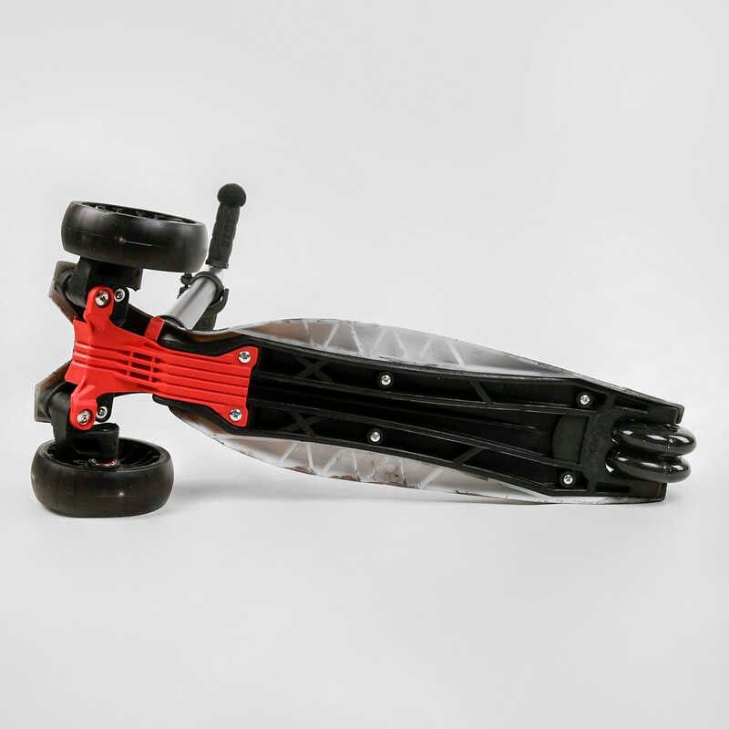 Самокат трехколесный "Best Scooter" (руль съемный, колеса PU со светом, передний 130х25 мм, задние сдвоенные 80х45 мм, в коробке)  фото 5