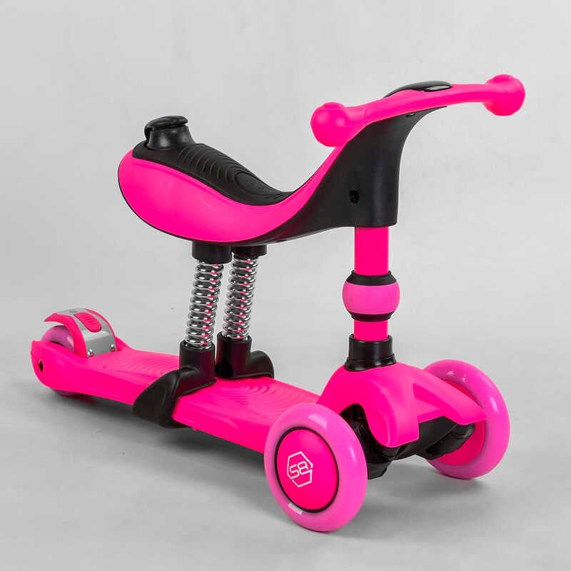 Самокат-велобіг 3в1 триколісний BS-23180 (4) Best Scooter, 3 колеса PU зі світлом, сидіння, амортизатори, батьківська ручка фото 5 Самокат-велобіг 3в1 триколісний BS-23180 (4) Best Scooter, 3 колеса PU зі світлом, сидіння, амортизатори, батьківська ручка фото 5