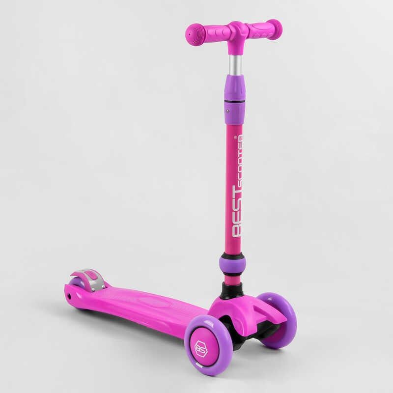Самокат-велобіг 3в1 триколісний BS-26566 (4) Best Scooter, 3 колеса PU зі світлом, сидіння, амортизатори, батьківська ручка фото 5 Самокат-велобіг 3в1 триколісний BS-26566 (4) Best Scooter, 3 колеса PU зі світлом, сидіння, амортизатори, батьківська ручка фото 5