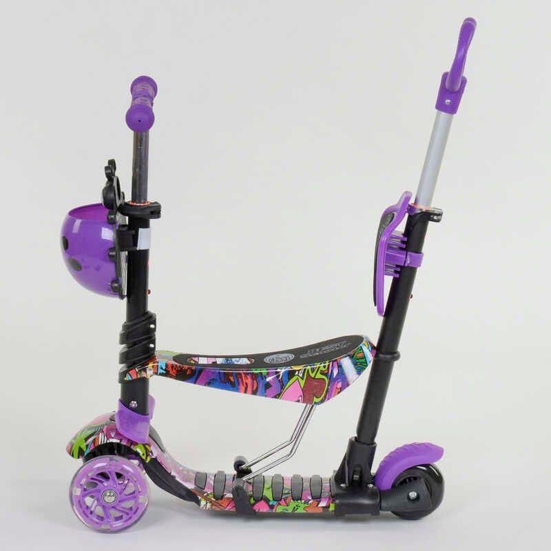 Самокат 5в1 13400 (1) Best Scooter, АБСТРАКЦІЯ, PU колеса, ПІДСВІЧУВАННЯ КОЛІС, в коробці фото 5 Самокат 5в1 13400 (1) Best Scooter, АБСТРАКЦІЯ, PU колеса, ПІДСВІЧУВАННЯ КОЛІС, в коробці фото 5