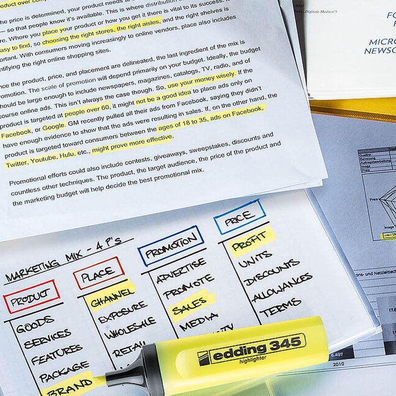 Маркер Highlighter e-345 набір 4 шт. (блістер PVC) фото 5 Маркер Highlighter e-345 набір 4 шт. (блістер PVC) фото 5