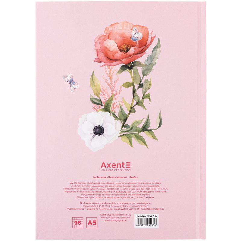 Книга записна тверда обкл. А5, 96 арк. , кліт. , Love фото 5 Книга записна тверда обкл. А5, 96 арк. , кліт. , Love фото 5