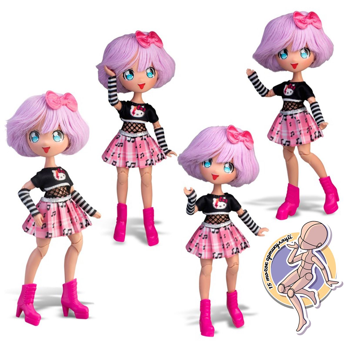 Кукла "4SF Manga Dolls серии Hello Kitty" Тедди Рок фото 5 Кукла "4SF Manga Dolls серии Hello Kitty" Тедди Рок фото 5