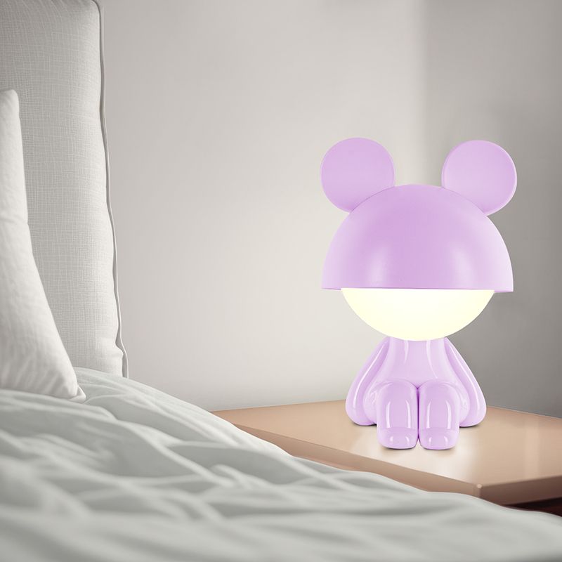 Світильник-нічник LED з акумулятором Cute Mouse, фіолетовий  фото 5 Світильник-нічник LED з акумулятором Cute Mouse, фіолетовий  фото 5