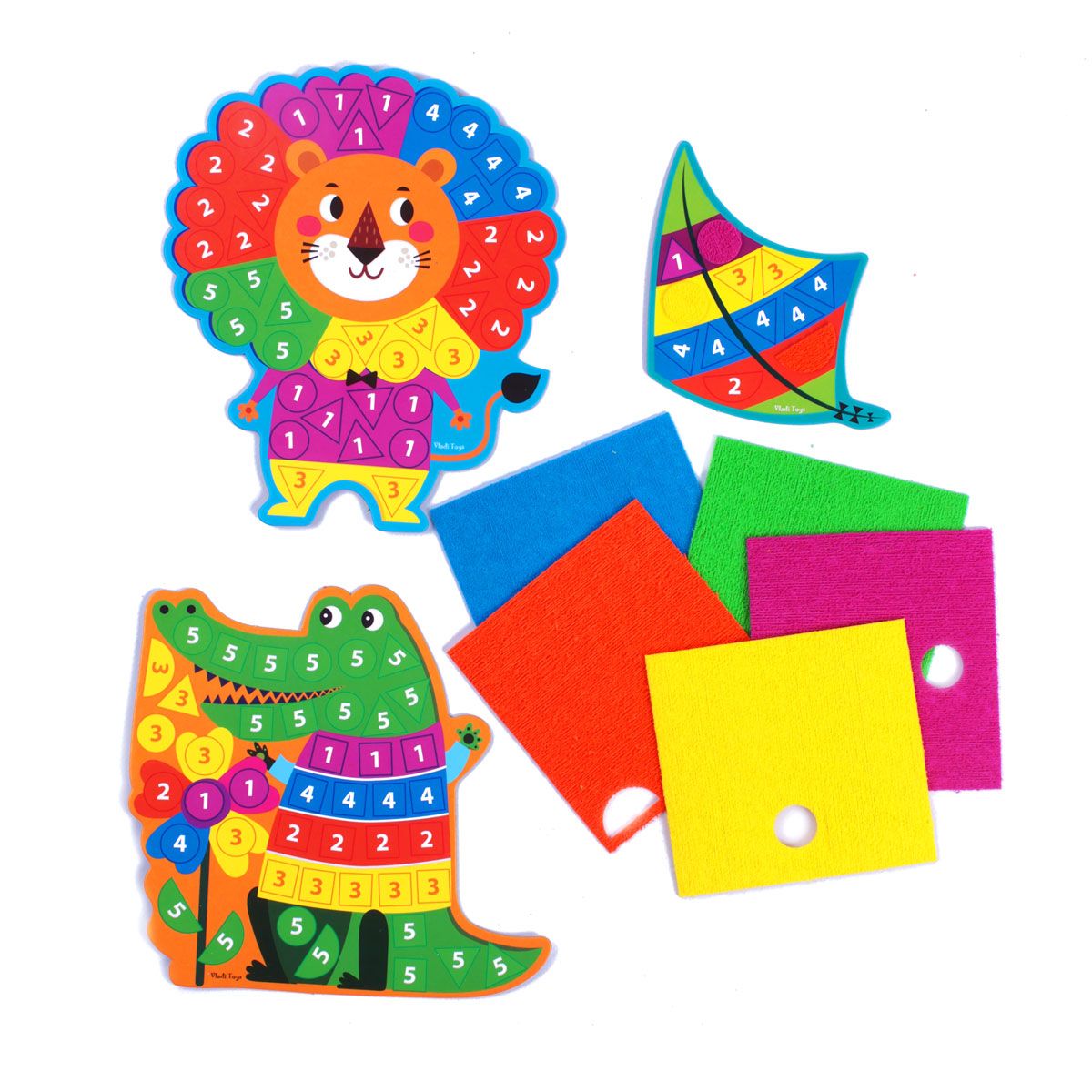 Набір для творчості зі плюшевою мозаїкою «Лев та Крокодил» укр  фото 5