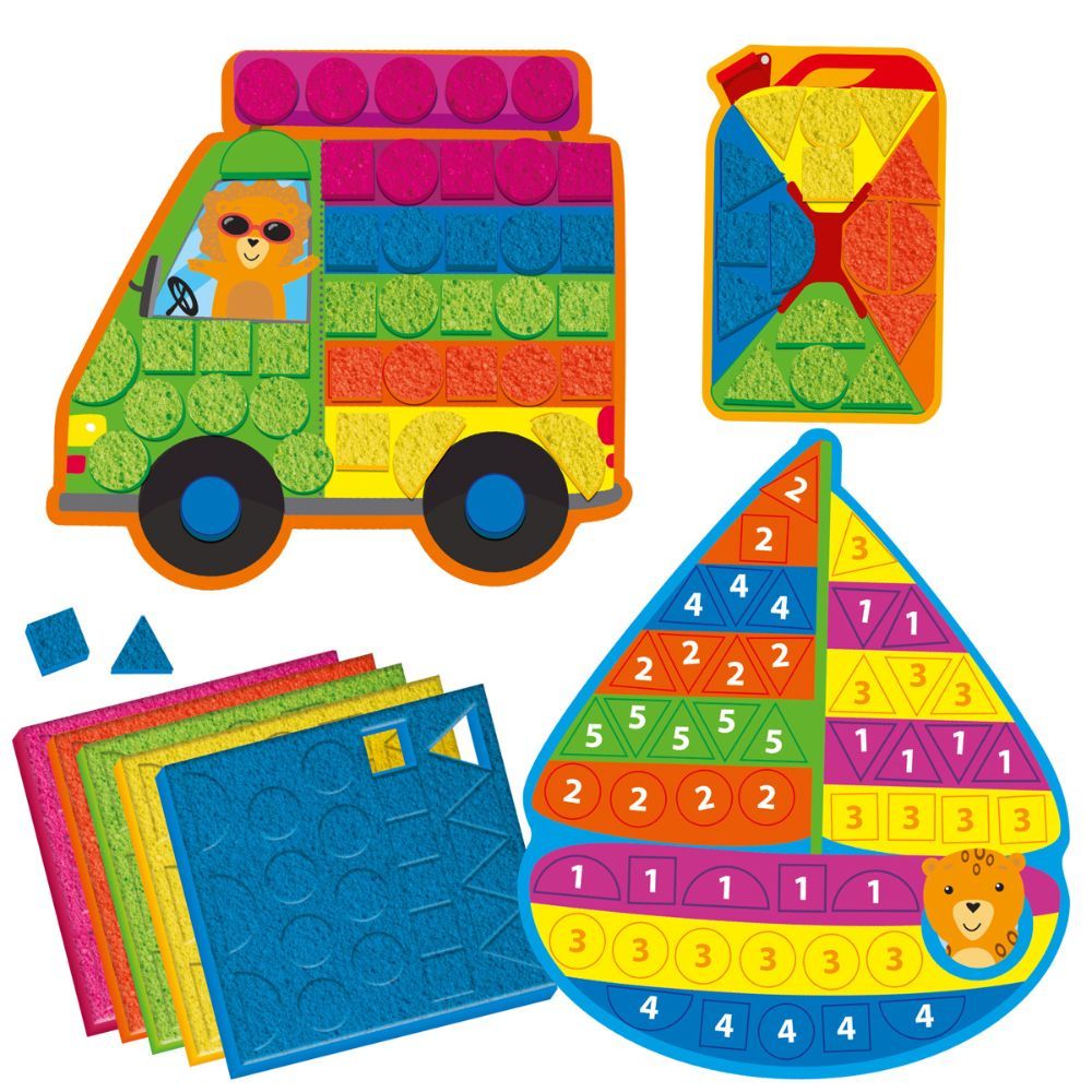 Набор для творчества с плюшевой мозаикой «Транспорт» укр  фото 5