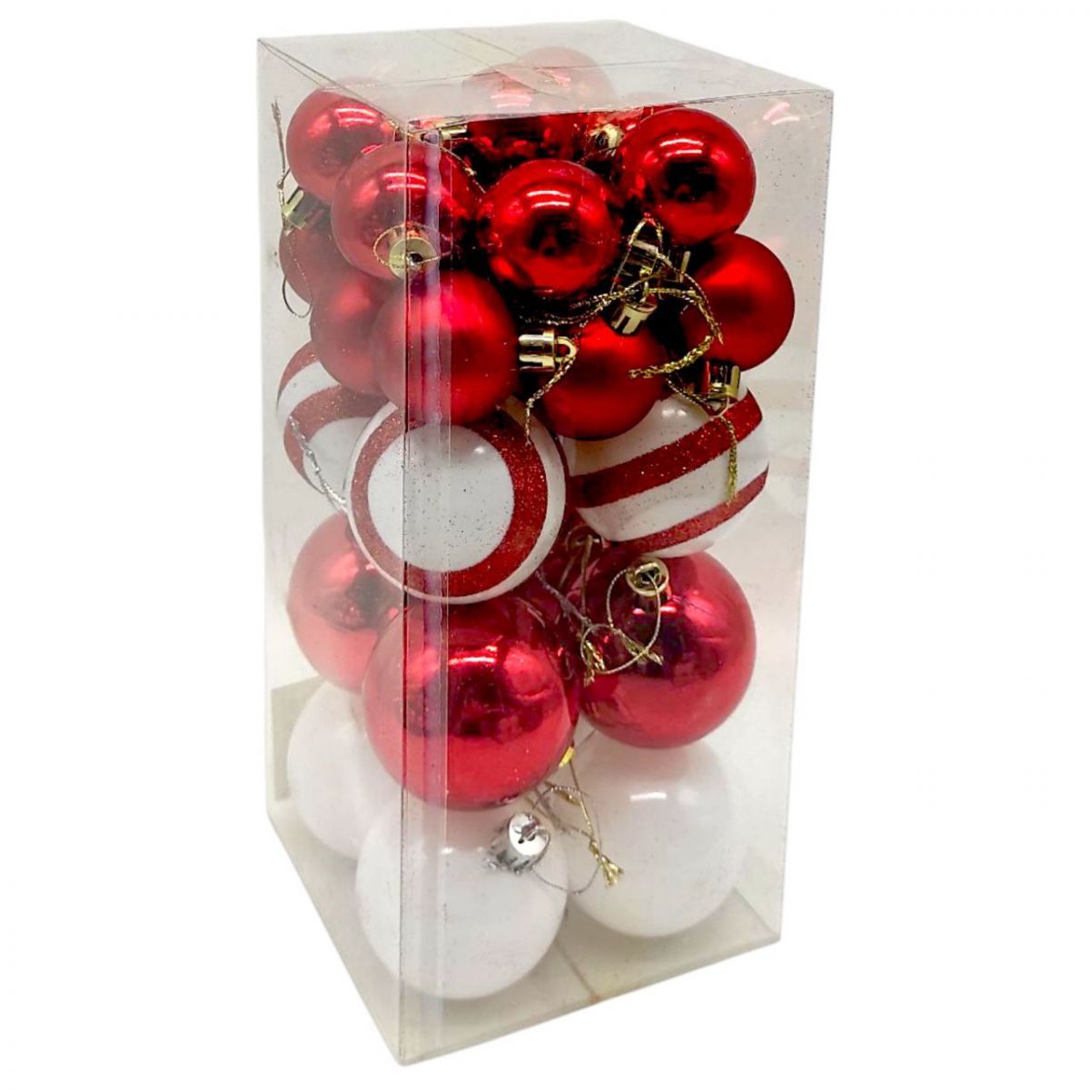 Уцінка.  Новорічні прикраси, 30 штук, кульки у слюді   - Пошкоджене пакування  фото 5