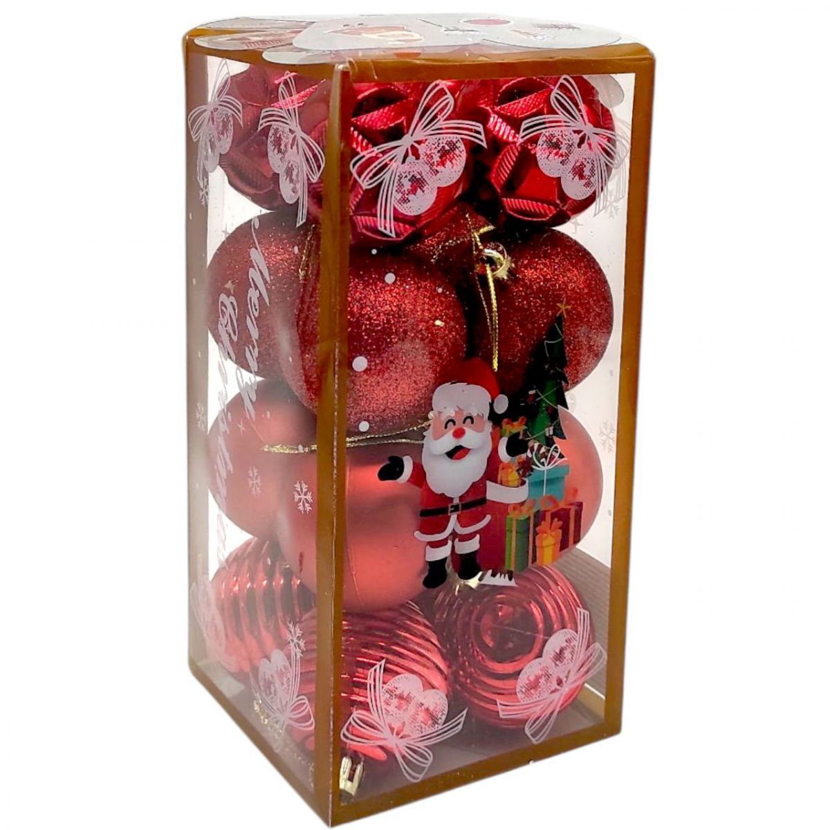 Уцінка.  Новорічні прикраси, 16 штук, кульки, D=5 см, у слюді   - Пошкоджене пакування  фото 5