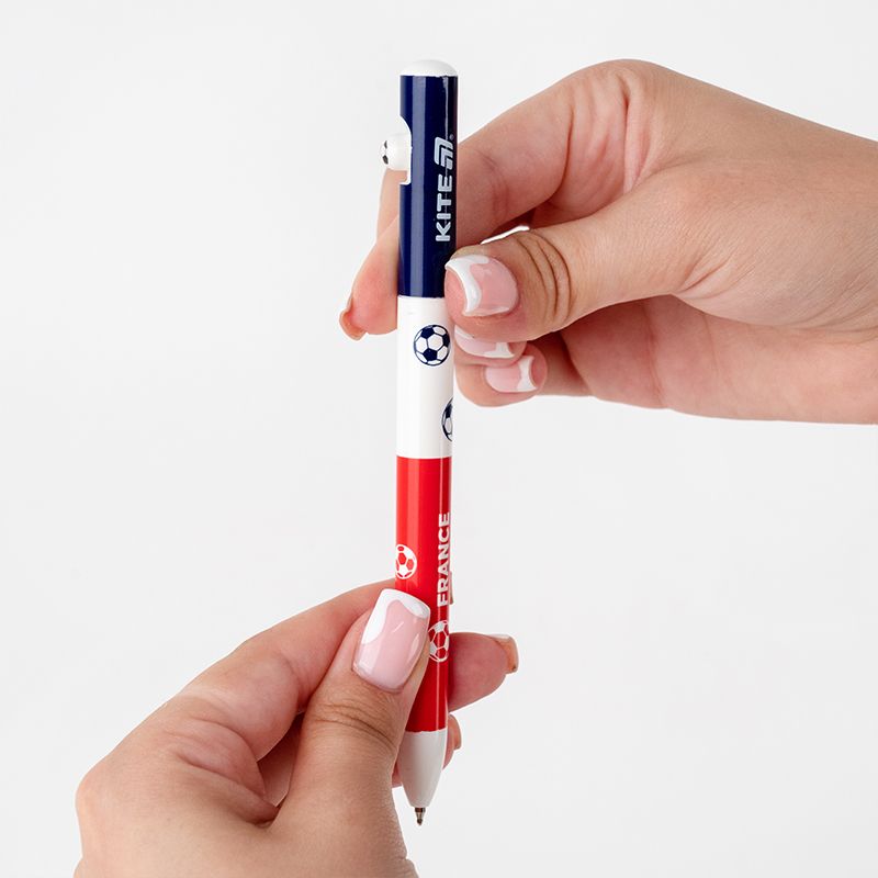 Ручка кулькова автоматична Football nations, синя  фото 5