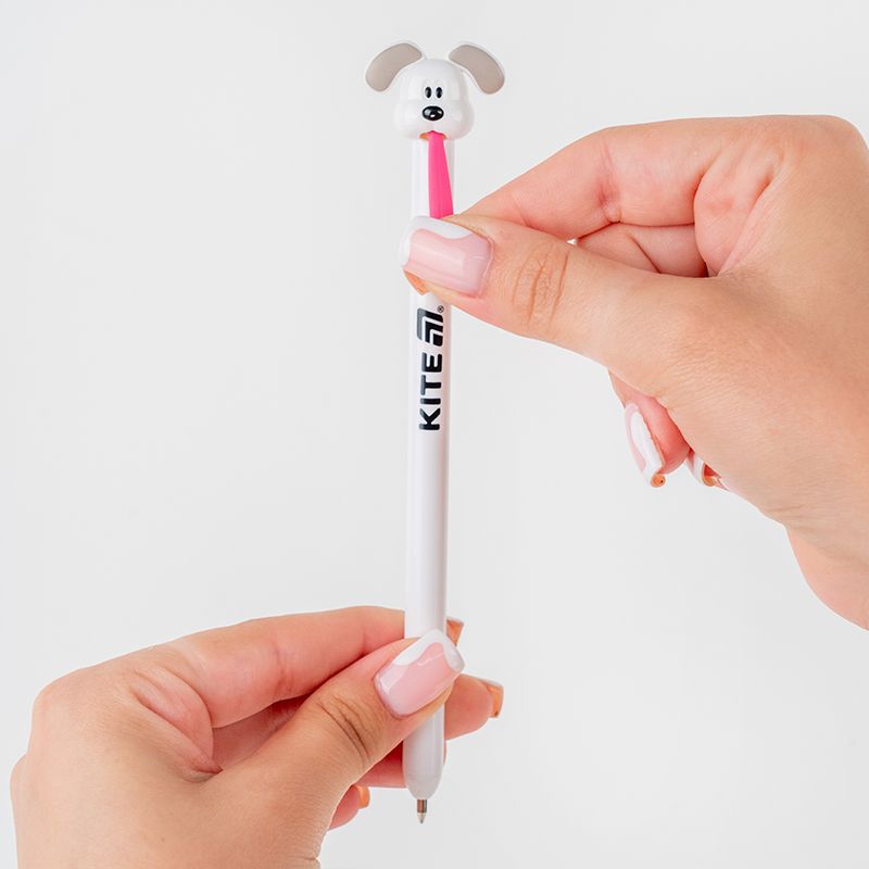 Ручка кулькова автоматична Little puppy, синя  фото 5