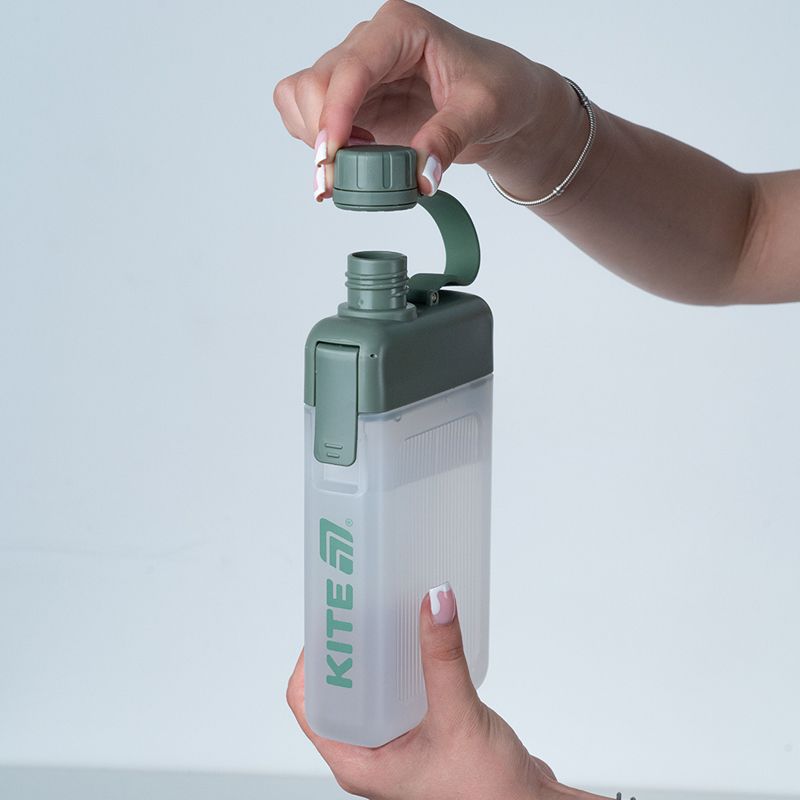 Пляшка для води, 450 мл, зелена  фото 5