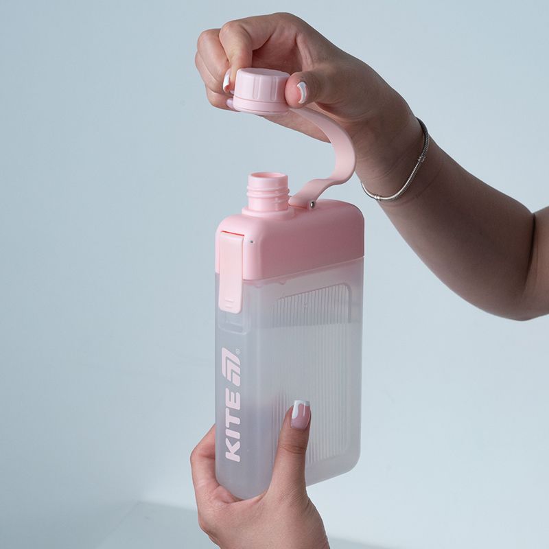 Пляшка для води, 450 мл, рожева  фото 5