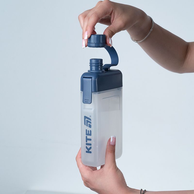 Бутылка для воды, 450 мл, синяя  фото 5