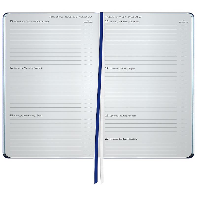 Щотижневик 2026 Partner City Soft, 125*195, синій  фото 5