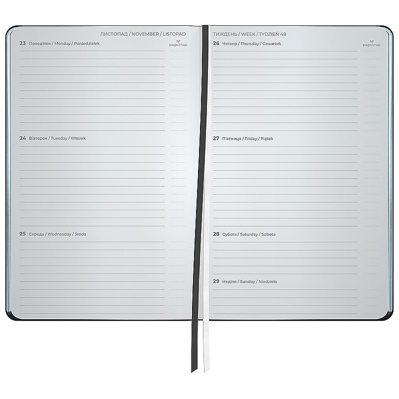 Щотижневик 2026 Partner City Soft, 125*195, чорний  фото 5