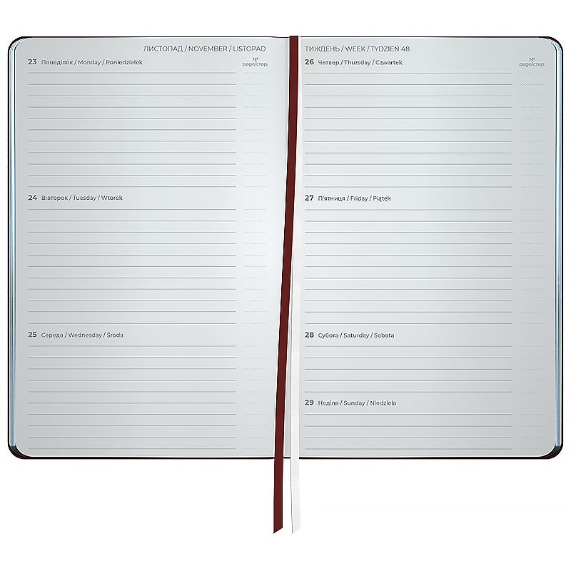 Щотижневик 2026 Partner City Soft, 125*195, коричневий  фото 5