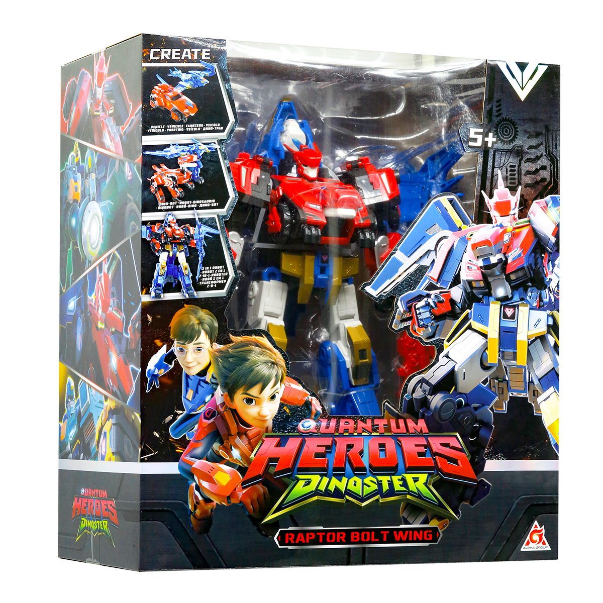 Ігровий набір з роботом-трансформером Dinoster - Раптор Болт Вінг  фото 5