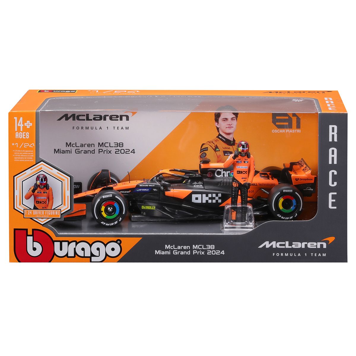 Автомодель з фігуркою - McLaren MCL38 (1:24)  фото 5