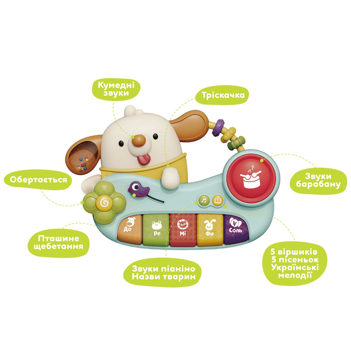 Музыкальная игрушка KIDDI SMART - Чудо-ПИАНИНО (украинский)  фото 5