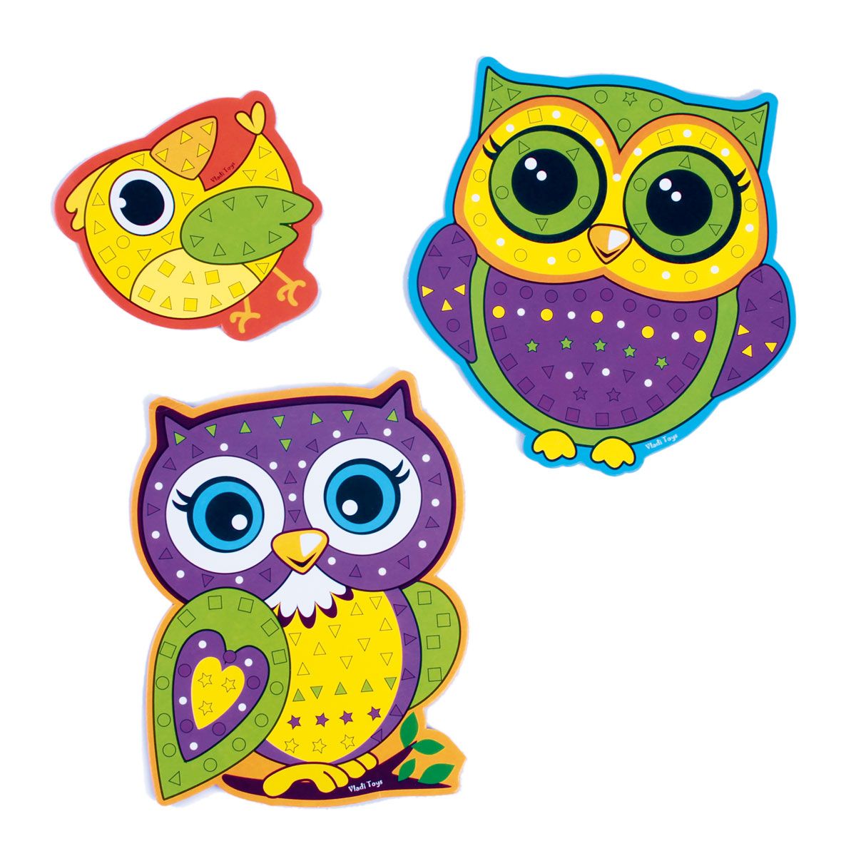 Набір для творчості зі мʼякою мозаїкою та стразами "Містичні сови"  фото 5
