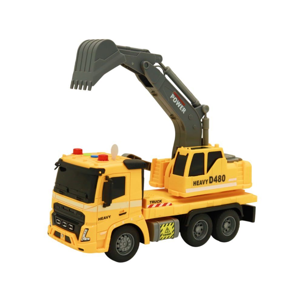 Автомобіль-екскаватор інерційний зі світлом і звуком 1:16 в коробці  фото 5