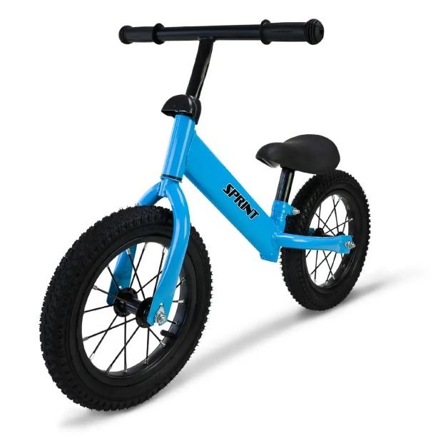 Велобіг (сталевий, колеса 12 дюймів надувні) синій  фото 5