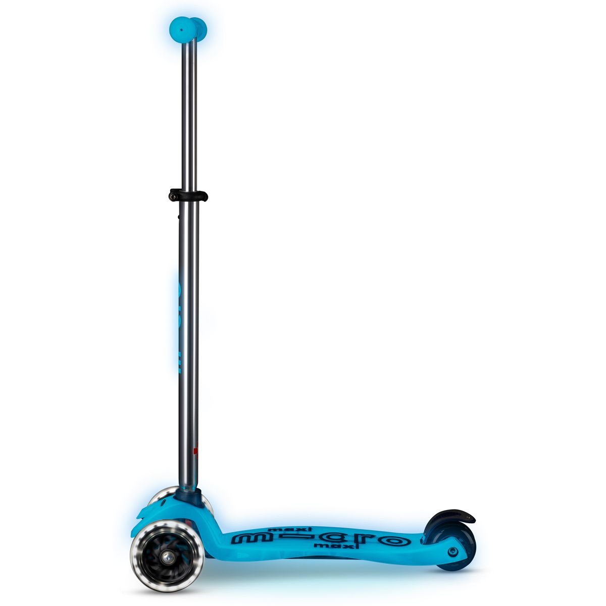 Самокат Micro серии Maxi Deluxe Glow LED - Синий хрусталь  фото 5