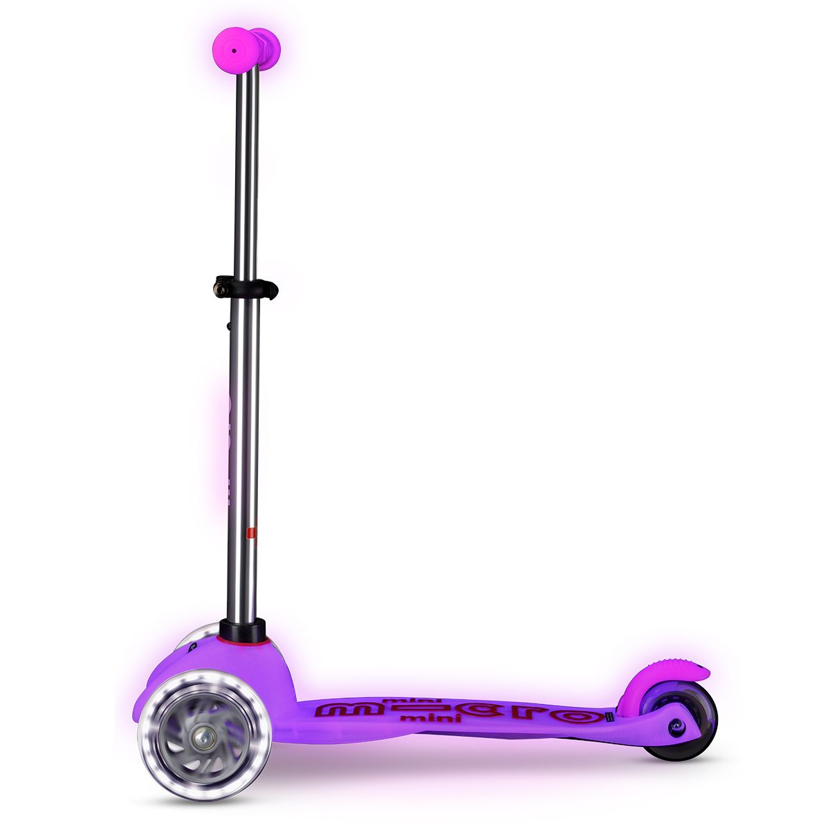 Самокат Micro серии Mini Deluxe Glow LED - Морозный розовый  фото 5